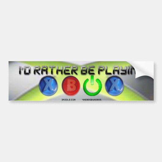 ID Speel liever Xbox Bumpersticker (Voorkant)