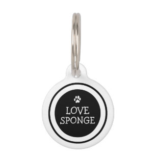 ID-tag voor partners - zwart en wit - liefdesspong Huisdierpenning