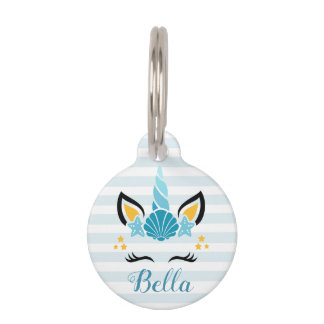 ID-tag voor pet met Cute Unicorn Huisdierpenning