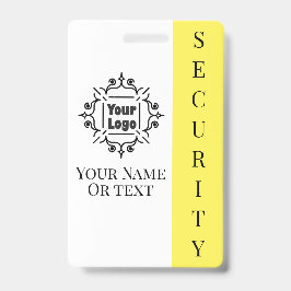 ID van beveiligingsmedewerker met aangepaste Logo Badge