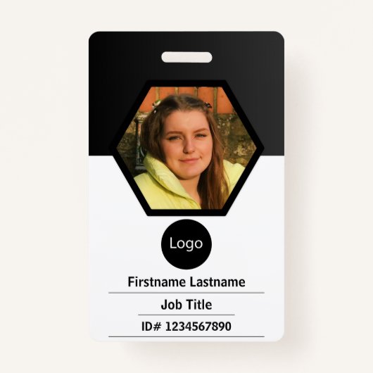 ID van medewerker van aangepast bedrijf, Photo Log Badge (Voorkant)