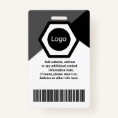 ID van medewerker van aangepast bedrijf, Photo Log Badge (Achterkant)