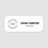 ID van medewerker van Business logo Aangepast Naamplaatje (Voorkant)
