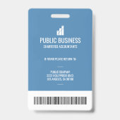 ID van medewerkers van Modern Business Logo Badge (Achterkant)