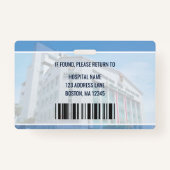 ID van medisch medewerker -  ziekenhuis Foto Badge (Achterkant)
