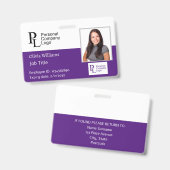 ID van Photo ID Badge Personalized Company Employe (Voor- en achterkant)