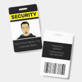 ID voor de zwarte en gele aangepaste fotobeveiligi Badge (Voor- en achterkant)