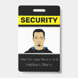 ID voor de zwarte en gele aangepaste fotobeveiligi Badge