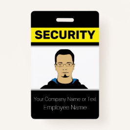 ID voor de zwarte en gele aangepaste fotobeveiligi Badge