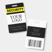 ID voor de zwarte en gele aangepaste Logo Badge (Voor- en achterkant)