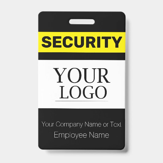 ID voor de zwarte en gele aangepaste Logo Badge (Voorkant)