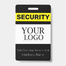 ID voor de zwarte en gele aangepaste Logo Badge