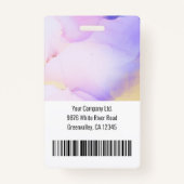 ID Waterverf Paarse werknemer bij aangepast bedrij Badge (Achterkant)