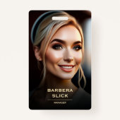 ID werknemers Barbershop Gold Barber Badge (Voorkant)