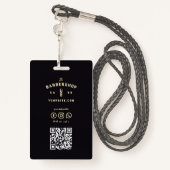 ID werknemers Barbershop Gold Barber Badge (Achterkant met draagriem)