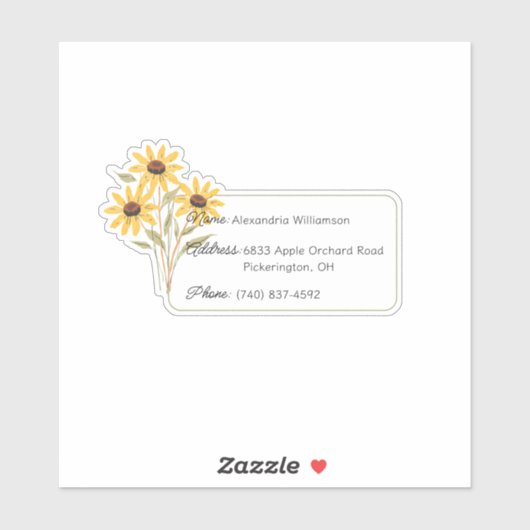 ID Wildflower-bagage Sticker (Vel)