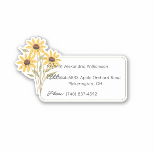 ID Wildflower-bagage Sticker (Voorkant)