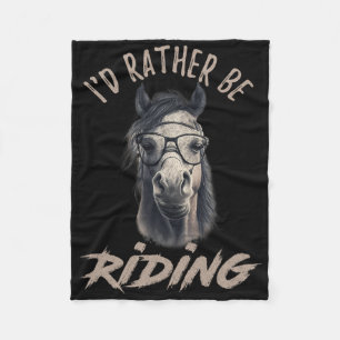 ID wordt liever rijdend paard Fleece Deken