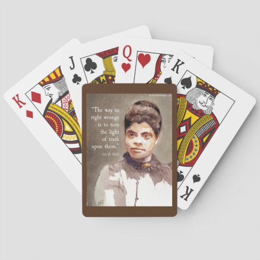 IDA B Wells and "Truth" Quote Pokerkaarten (Achterkant)