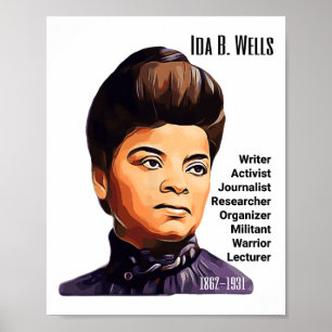Ida B Wells Black Pride Women History Maandag June Poster