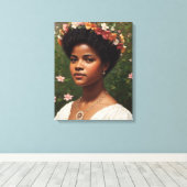 Ida B Wells Bloemenkunst eerbetoon Canvas Afdruk (Insitu (Houten vloer))