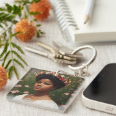 Ida B Wells Bloemenkunst eerbetoon Sleutelhanger (Voorkant Rechts)