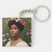 Ida B Wells Bloemenkunst eerbetoon Sleutelhanger (Achterkant)