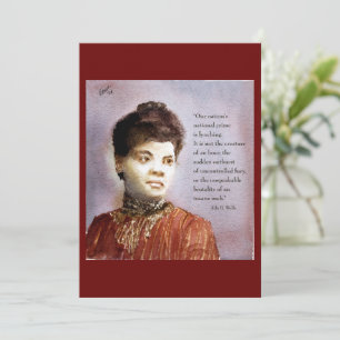 Ida B Wells & Citaat Mooie Waterverf  Aankondiging