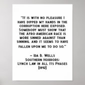 Ida B Wells Corruptie Quote Poster (Voorkant)