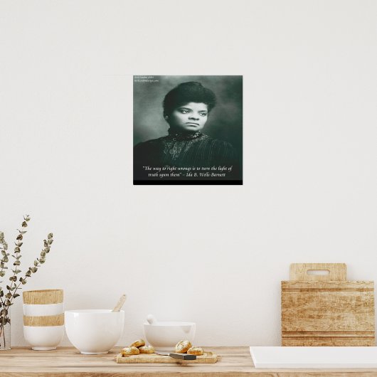 Ida B Wells die het Poster van het Citaat van de W (Keuken)