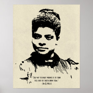 Ida B Wells Licht van Waarheid Quote Poster