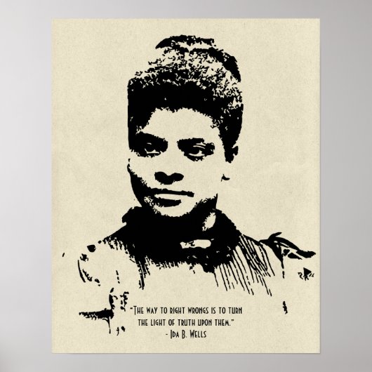 Ida B Wells Licht van Waarheid Quote Poster (Voorkant)