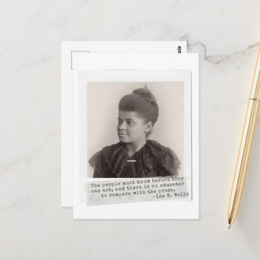 Ida B. Wells Quote - Grote zwarte vrouwen in de ge Briefkaart (Voorkant / Achterkant in situ)