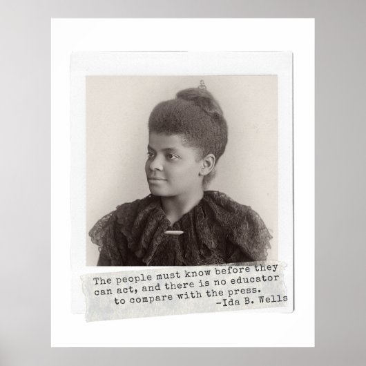 Ida B. Wells Quote - Grote zwarte vrouwen in de ge Poster (Voorkant)