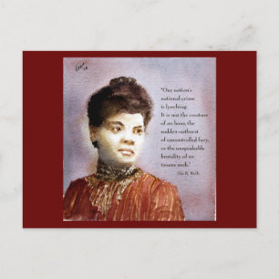 Ida B Wells & Quote Waterverfschilderij  Briefkaart
