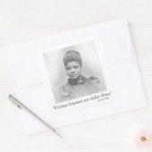 Ida B. Wells Suffrage Burgerrechtenleider Quote Vierkante Sticker (Envelop)