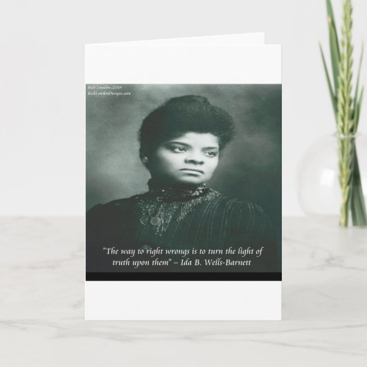 Ida B Wells & Truth Citaat Kaart (Voorkant)