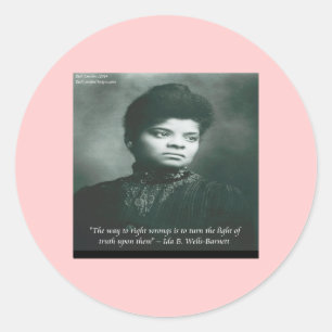 Ida B Wells & Truth Citaat Ronde Sticker