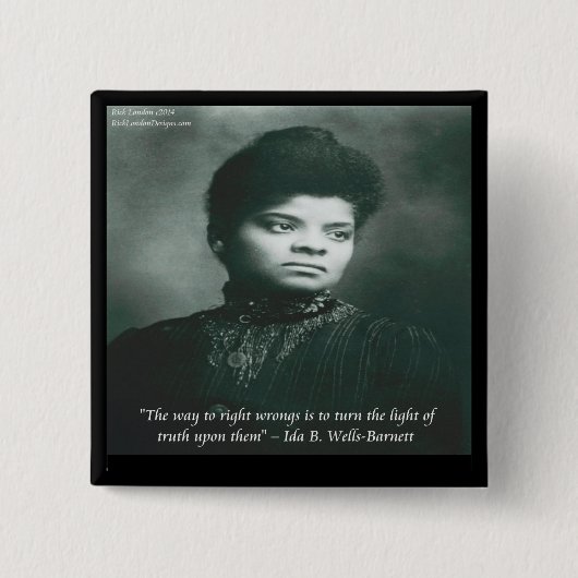 Ida B Wells & Truth Citaat Vierkante Button 5,1 Cm (Voorkant)