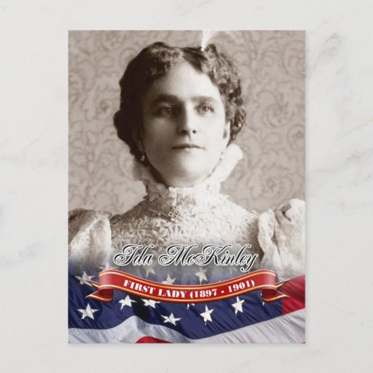 Ida McKinley, First Lady of the U.S. Briefkaart (Voorkant)