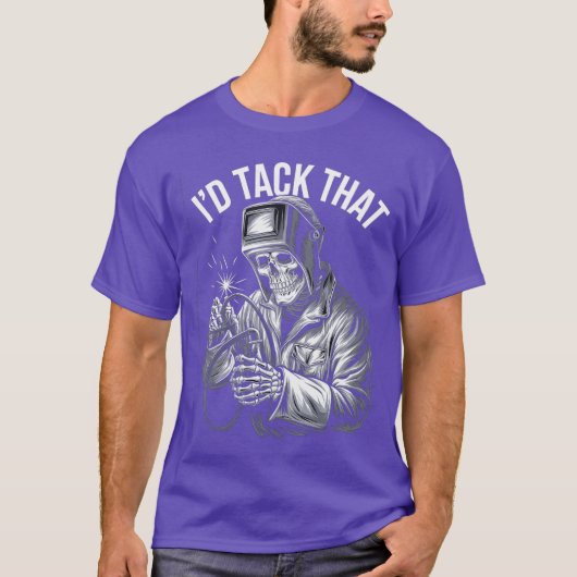 Idackhat Grappig Skelet Lasser Halloween Lassen P T-shirt (Voorkant)