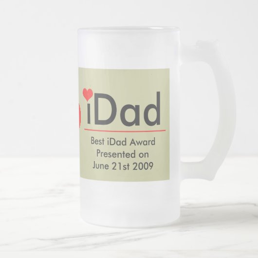 iDad-Best iDad Award Wijzigen naar huidig jaar Matglas Bierpul (Rechts)