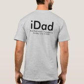 iDad, Beste iDad Award - Gepresenteerd op zondag,  T-shirt (Achterkant)