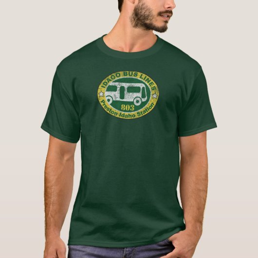 IDAGO BUS LINES Preston Idaho Station T-shirt (Voorkant)
