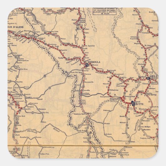 Idaho 2 vierkante sticker (Voorkant)