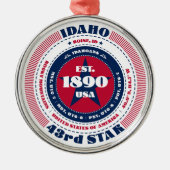 Idaho 43e staat kerstversiering metalen ornament (Voorkant)