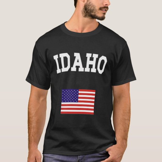 Idaho 4 juli Amerikaanse vlag Amerikaans T-shirt (Voorkant)