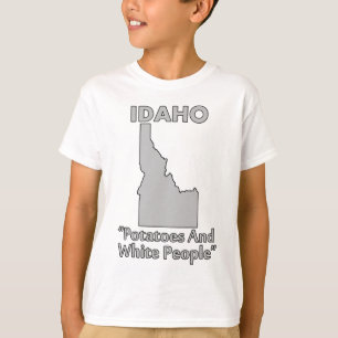 Idaho - aardappelen en witte mensen t-shirt