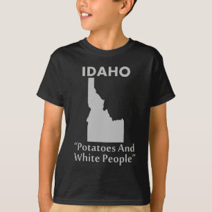 Idaho - aardappelen en witte mensen t-shirt