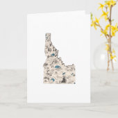 Idaho  Afbeelding Kaart Grote Groeten (Gele Bloem)